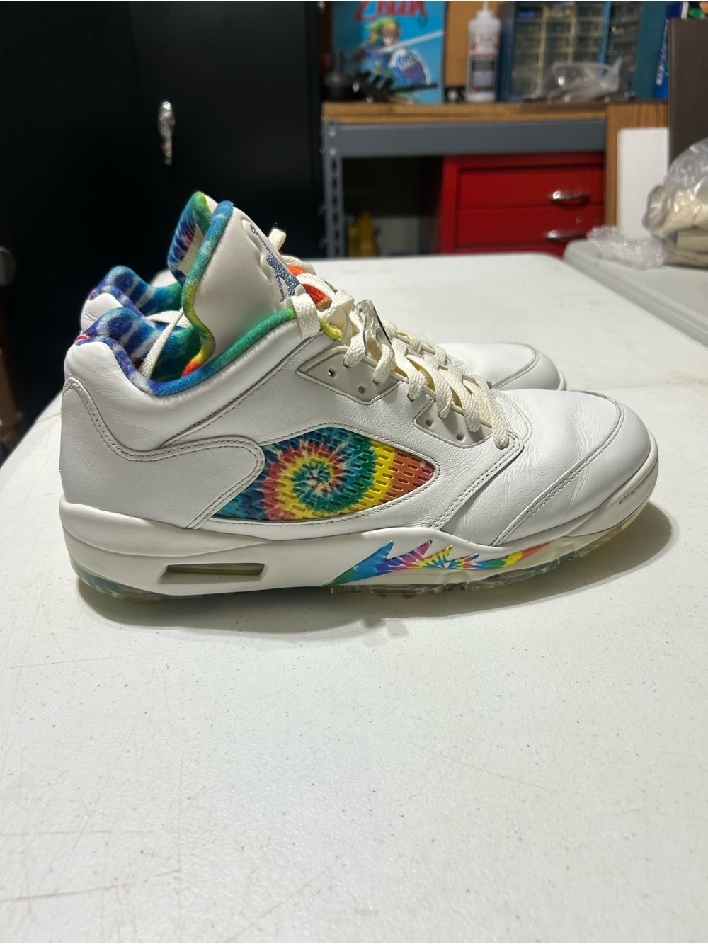 Air Jordan 5 Retro Low G Tie-Dye New Rare OG Golf Shoes Mens 12M CW4205-100 - Picture 3 of 13
